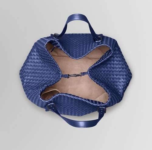 Bottega Veneta Lambskin Tote Bag 1026 dark blue